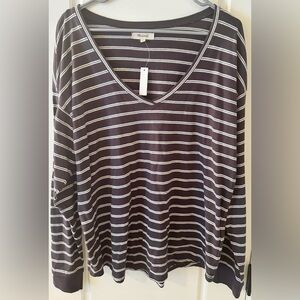 Madewell long sleeve striped shirt